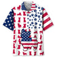 American Yorkie Flag Hawaiian Shirt For Summer Vacation, Beach Travel, And Casual Wear