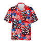 American Island Raccoon Fourth July Flag Aloha Hawaiian Shirt For Summer Vacation, Beach Travel, And Casual Wear