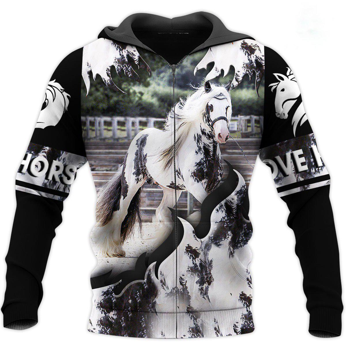 Gypsy Horse Hoodie For Equestrian Enthusiasts Casual Wear And Weekend Travel
