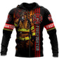 Strong Firefighter Brave Hoodie For Service Tribute Gatherings Daily Outfits And Gift Giving
