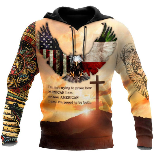Mexican American Heritage Hoodie For Heritage Inspired Streetwear Travel And Everyday Style