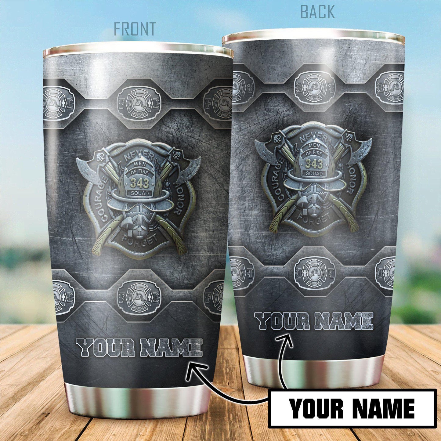 Firefighter Warriors Personalized 20 Oz Tumbler For Coffee Travel And Daily Drinks