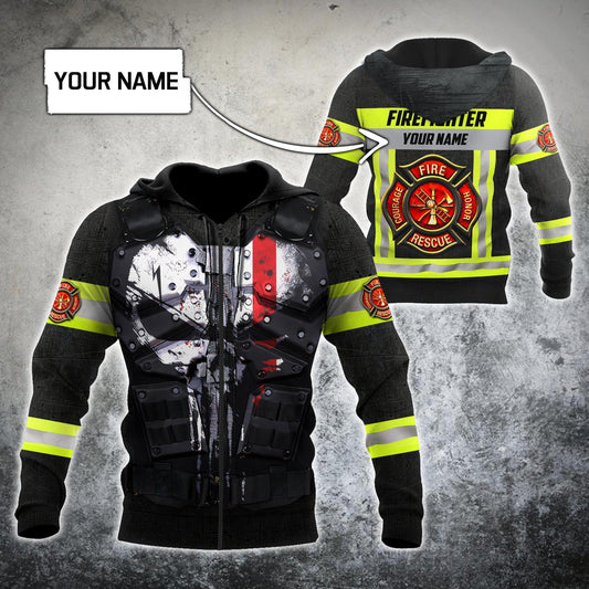 Firefighter Skull Hoodie For Firehouse Events Weekend Outings And Relaxed Streetwear