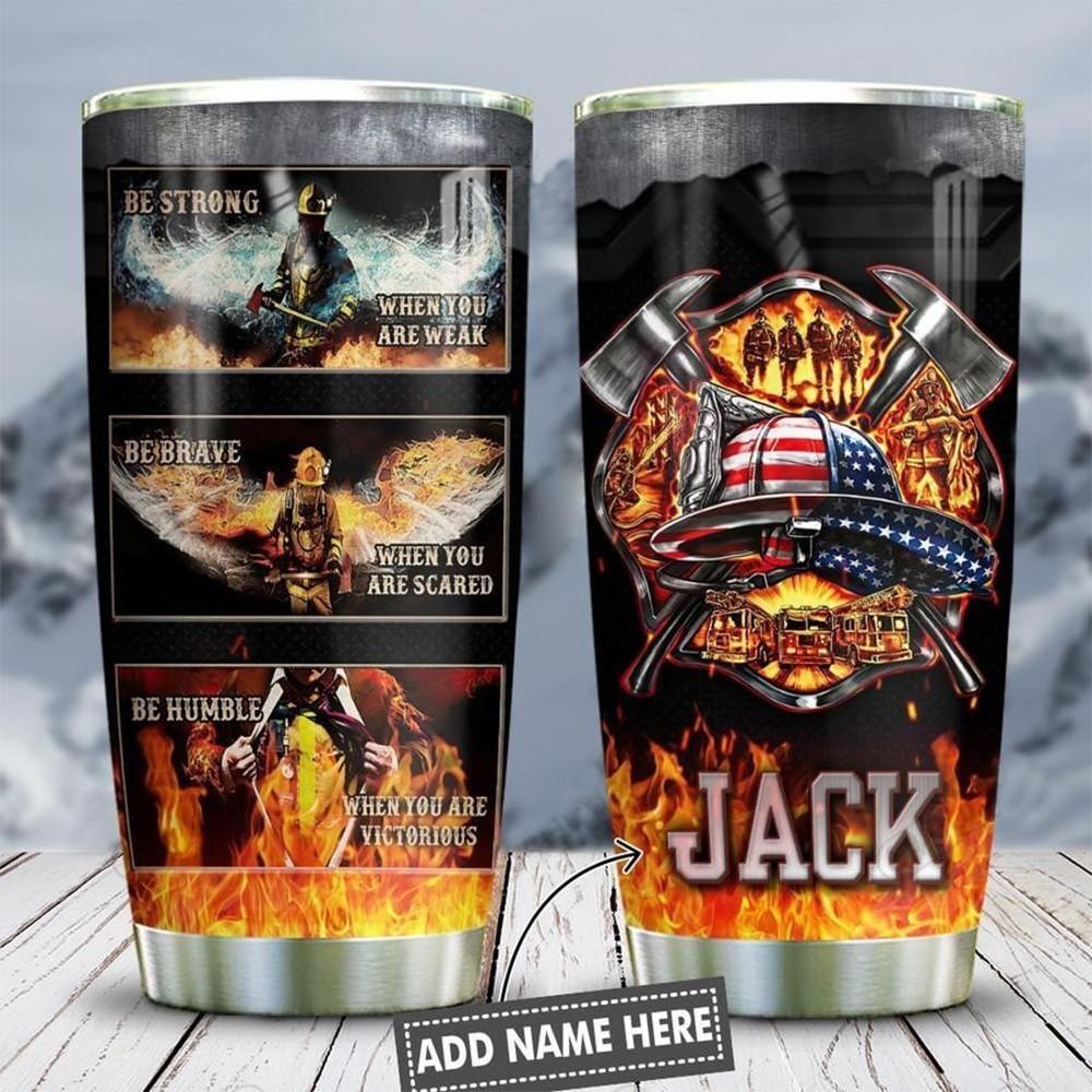 Firefighter Personalized 20 Oz Tumbler For Coffee Travel And Daily Drinks