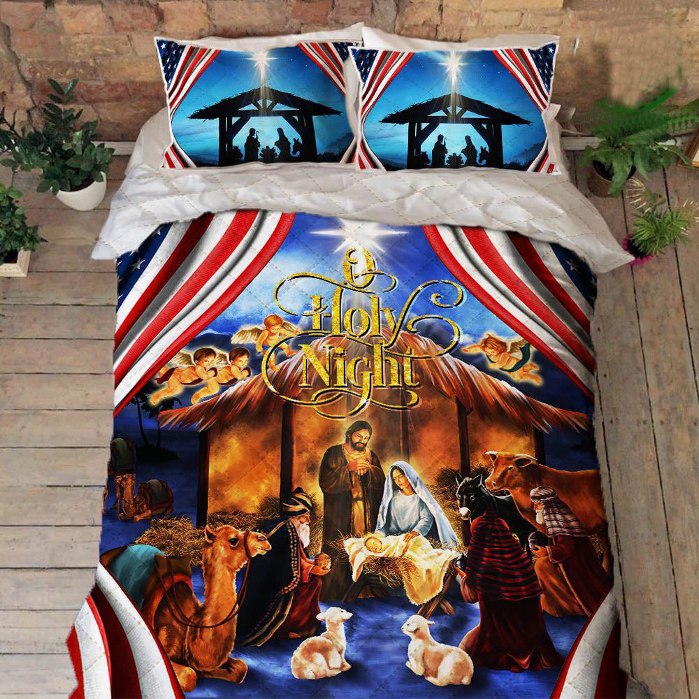Jesus Love Christmas Nativity Faith Bedding Cover For Faith Bedroom Decor