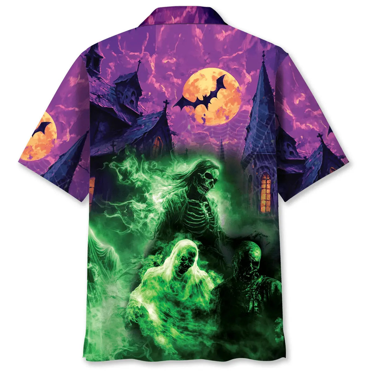Halloween Zombie Hawaiian Shirt For Coastal Travel, Casual Events, And Comfortable Summer Wear