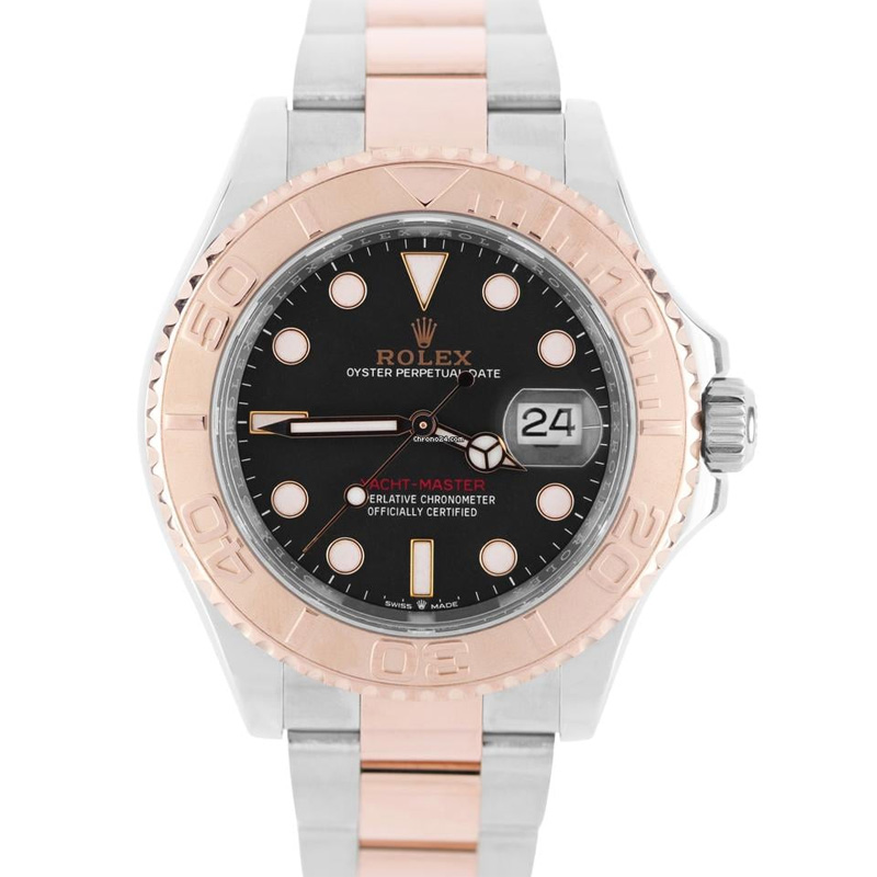 Rolex Yacht-Master 40 Black Dial Rose Gold Rolesor Men's Watch M126621-0002 40mm