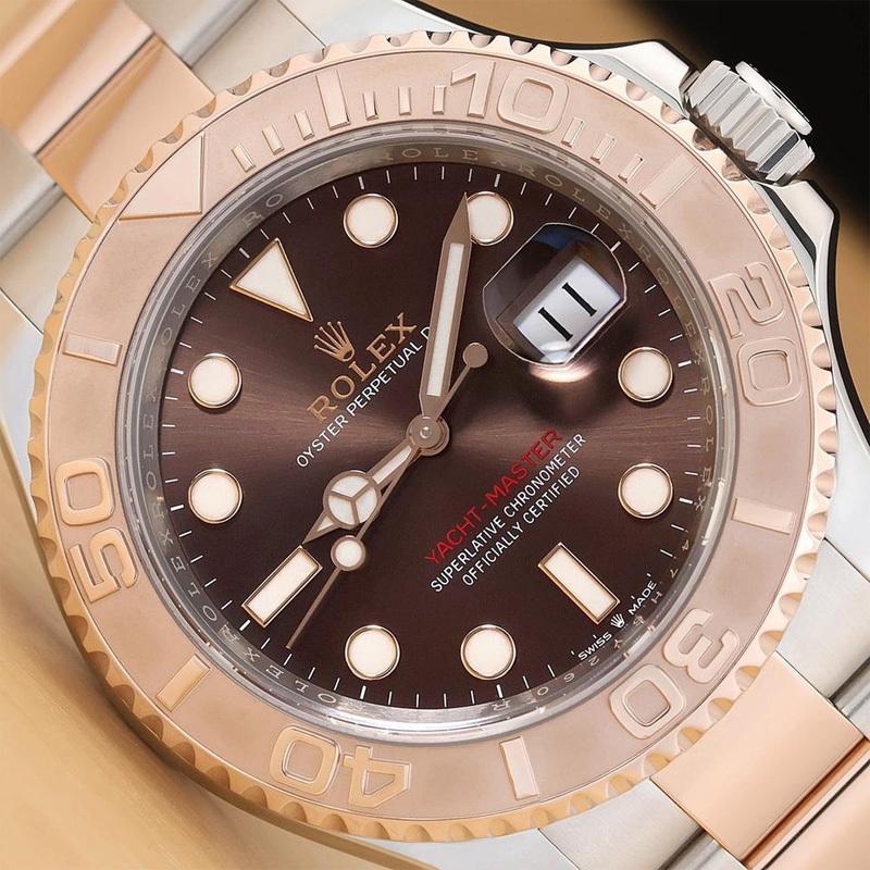 Rolex Yacht-Master 40 Chocolate Dial Rose Gold Rolesor Men's Watch M126621-0001 40mm