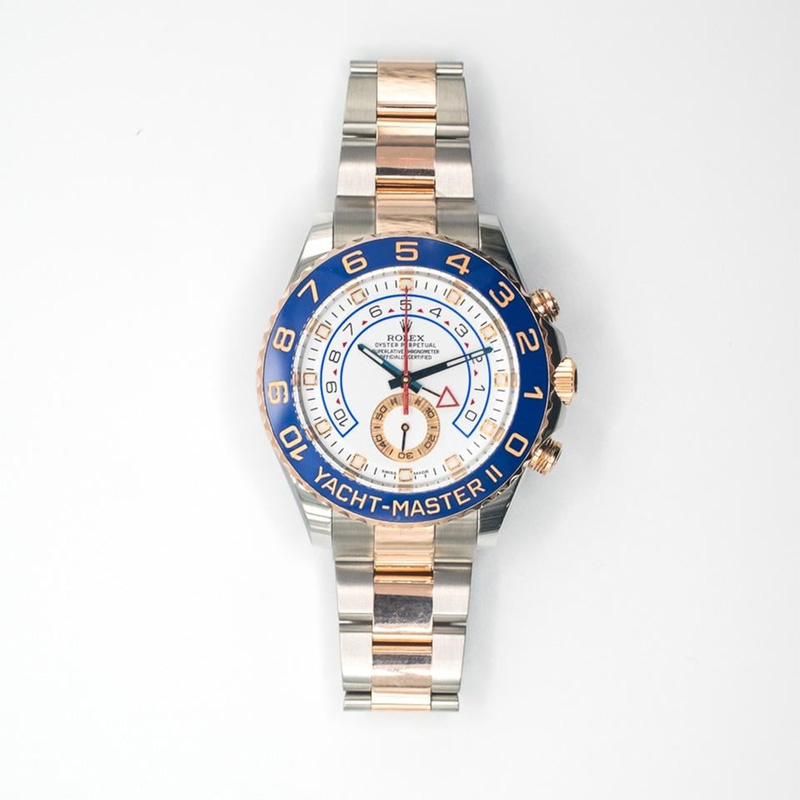 Rolex Yacht-Master White Dial Stainless Steel and 18k Everose Gold Men's Watch M116681-0001 44mm
